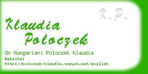 klaudia poloczek business card